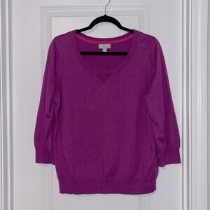JC Penney 3/4 Sleeve Cashmere Blend Sweater